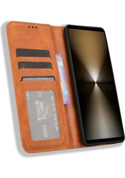 Sony Xperia 1 Ⅵ Manyetik Kapatma Pu Deri Cüzdan Için Kılıf (Yurt Dışından) modelleri