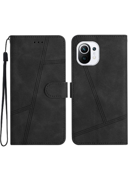 Xiaomi 11 Lite Için Flip Case Bilek Kayışı Cüzdan Pu Deri Kart Yuvaları Flip (Yurt Dışından) indirimleri