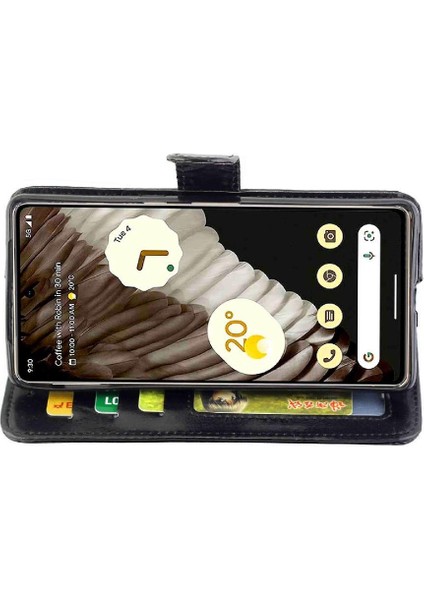Google Piksel 7 Pro Kickstand Pu Deri Manyetik Kapatma Için Flip Case (Yurt Dışından) modelleri