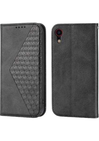 IPhone Xr Günlük Kullanım Için Flip Case Eşkenar Dörtgen Şekli Cüzdan Standı El Kayışı (Yurt Dışından)