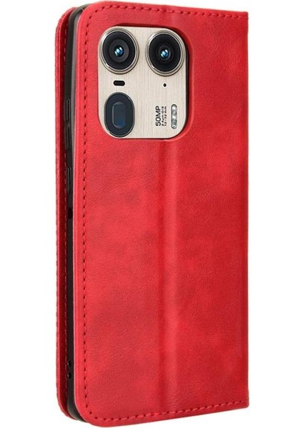 Motorola Moto X50 5g Cüzdan Manyetik Kapatma Pu Deri Kılıf (Yurt Dışından)