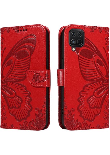 Samsung Galaxy A22 4g Için Flip Case Yüksek Kalite Deri Kabartmalı El (Yurt Dışından)