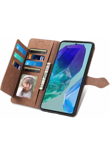 Samsung Galaxy M55 5g Flip Fermuar Tarzı Iş Cüzdan Yuvası Için Flip Case (Yurt Dışından) indirimleri