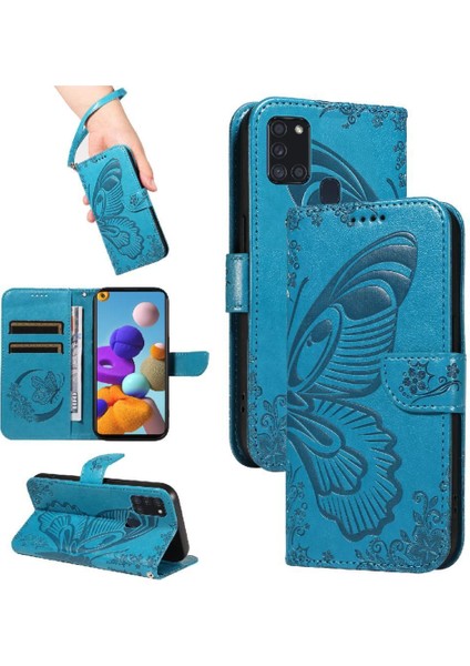 Samsung Galaxy A21S Ayrılabilir El Kayışı ile Yüksek Kalite Için Flip Case (Yurt Dışından)