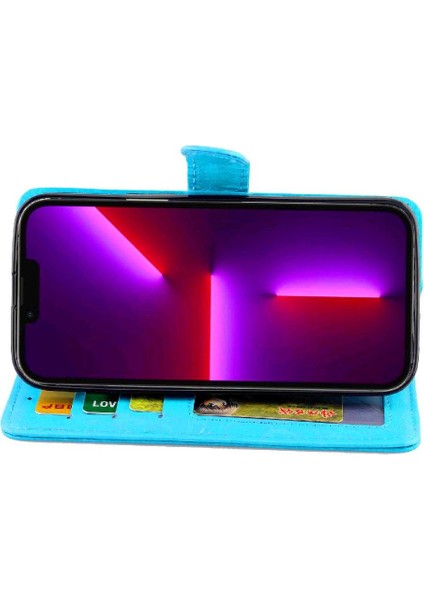 IPhone 13 Için Flip Case Pro Max Kart Tutucu Pu Deri Darbeye Kapatma (Yurt Dışından)