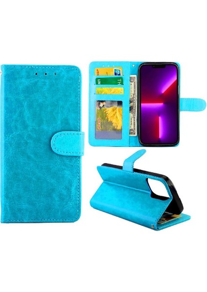 IPhone 13 Için Flip Case Pro Max Kart Tutucu Pu Deri Darbeye Kapatma (Yurt Dışından)