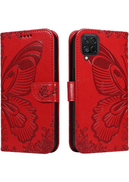 Samsung Galaxy A12 5g Için Flip Case Kredi Kartı ile Ayrılabilir El Kayışı (Yurt Dışından)