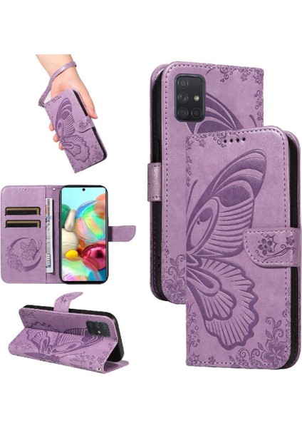 Samsung Galaxy A51 4g Için Flip Case Kredi Kartı ile Ayrılabilir El Kayışı (Yurt Dışından)