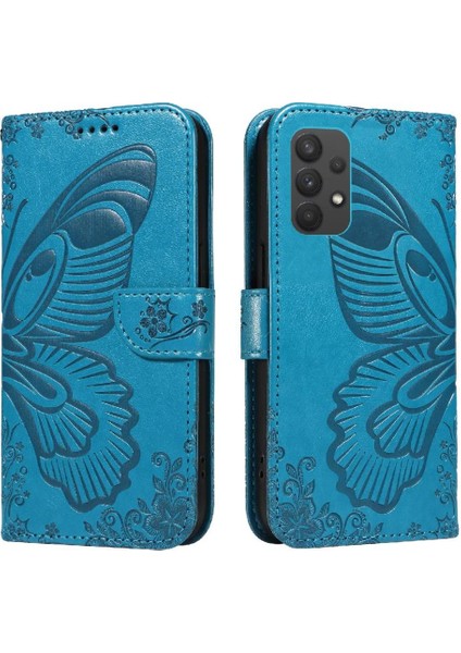 Samsung Galaxy A32 5g Için Flip Case Yüksek Kalite Deri ile Kabartmalı (Yurt Dışından)
