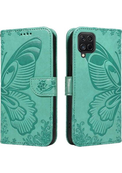 Samsung Galaxy A12 5g Için Flip Case Kredi Kartı ile Ayrılabilir El Kayışı (Yurt Dışından)