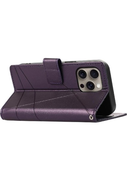 IPhone 16 Için Flip Case Pro Max Kickstand Üç Kart Yuvaları Şok (Yurt Dışından)