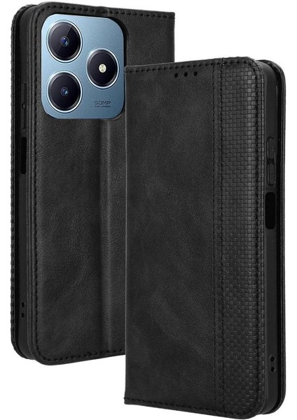 Realme C63 4g Cüzdan Pu Deri Manyetik Kapatma Için Kılıf (Yurt Dışından)