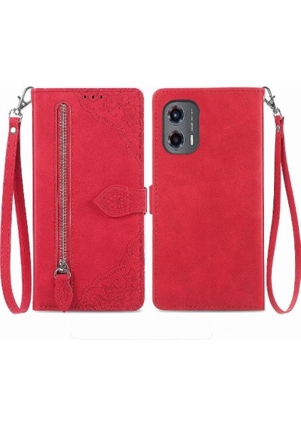 Motorola Moto G Stylus 5g Artı Flip Fermuar Tarzı Çoklu Kart Için Flip Case (Yurt Dışından)