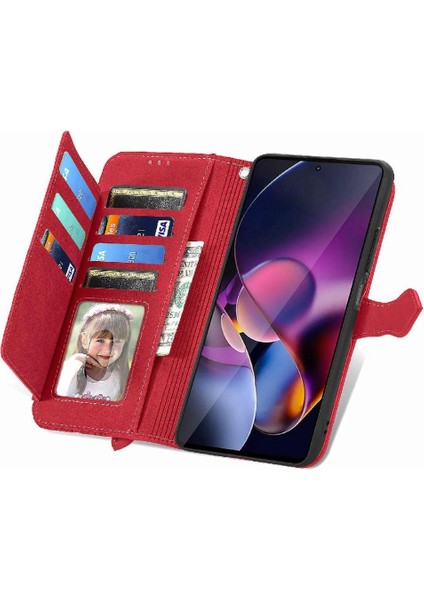 Motorola Moto G Stylus 5g Artı Flip Fermuar Tarzı Çoklu Kart Için Flip Case (Yurt Dışından)