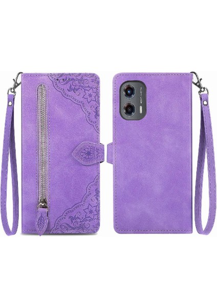 Motorola Moto G Stylus 5g Artı Flip Fermuar Tarzı Çoklu Kart Için Flip Case (Yurt Dışından)