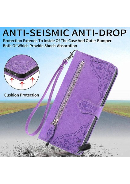 Motorola Moto G Stylus 5g Artı Flip Fermuar Tarzı Çoklu Kart Için Flip Case (Yurt Dışından)