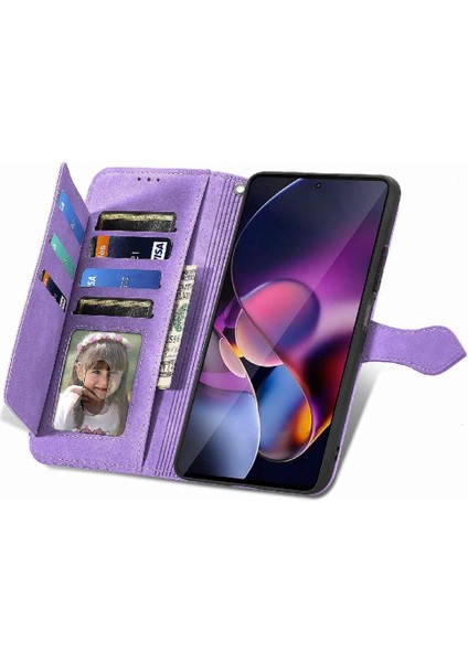 Motorola Moto G Stylus 5g Artı Flip Fermuar Tarzı Çoklu Kart Için Flip Case (Yurt Dışından)