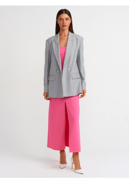 60739 Blazer Ceket-Gri modelleri