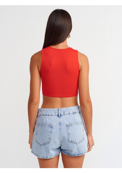 20902 Poliamid Crop Top-K.kırmızı fiyatları