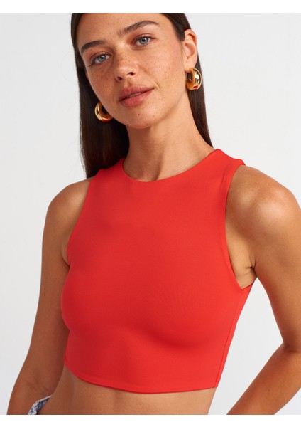 20902 Poliamid Crop Top-K.kırmızı fırsatları