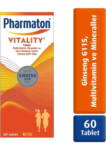 Vitality 60 Tablet - Ginseng G115, Multivitamin ve Mineraller