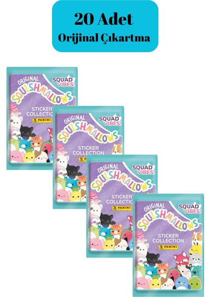 Panini Squishmallow 20 Adet Sticker Çıkartma