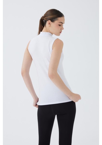 Balıkçı Yaka Sıfır Kol Kadın Body T-Shirt 2045