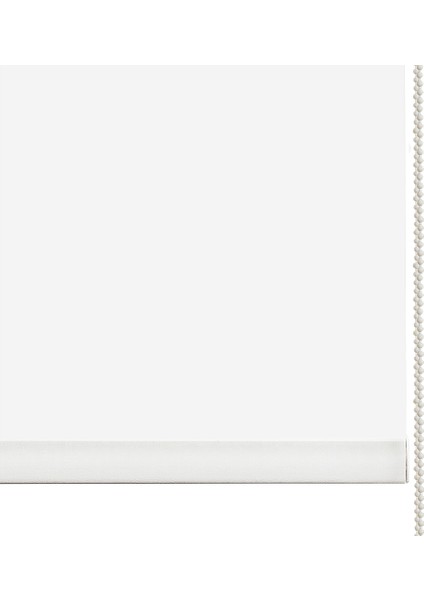 Beyaz Güneşlik Stor Perde ( Etek Düz )