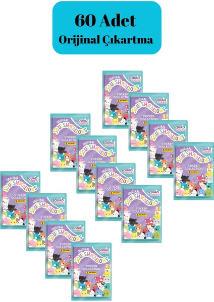 Panini Squishmallow 60 Adet Sticker Çıkartma