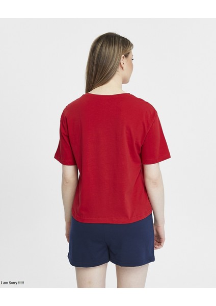 Penye Pamuklu Kısa Kollu Baskılı Kadın Şortlu Yazlık Pijama Takımı modelleri