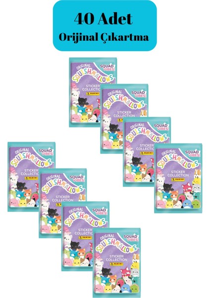 Panini Squishmallow 40 Adet Sticker Çıkartma