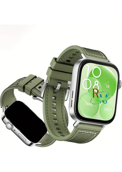 Huawei Watch Fit 3 ile Uyumlu Dikiş Desenli Jazzy Spor Kordon modelleri
