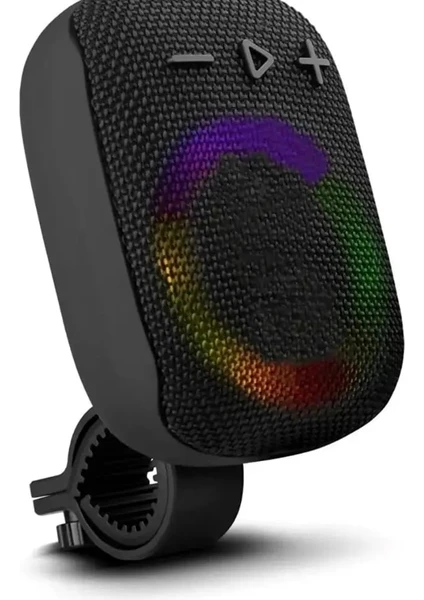 Motor ve Bisiklet Için Taşınabilir Rgb Bluetooth Hoparlör Fm Radyo Su Geçirmez USB Mp3 Gidonn Aparatlı