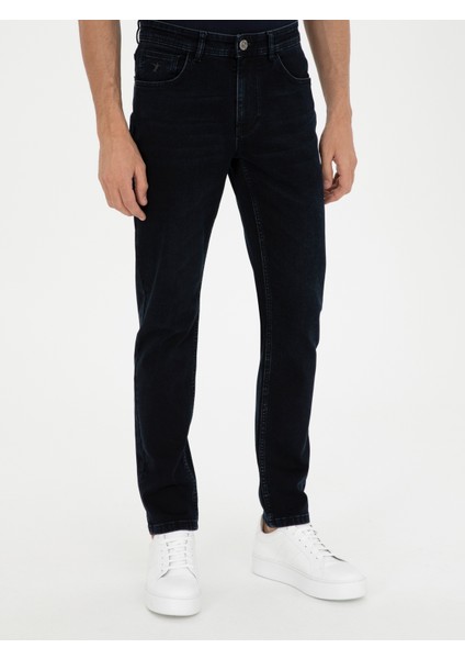 Erkek Lacivert Jean Pantolon 50294181-VR033