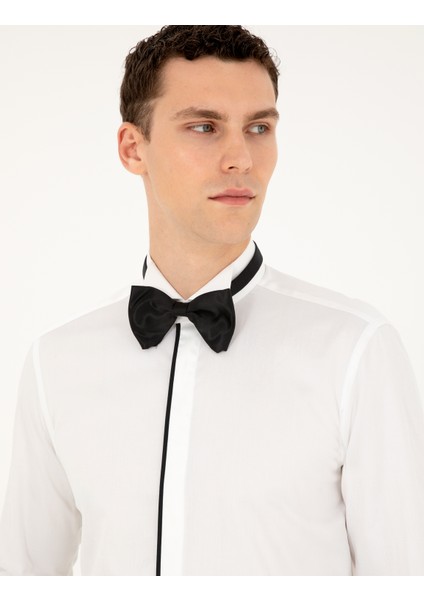 Erkek Beyaz Slim Fit Smokin Gömlek 50236026-VR013 fiyatları