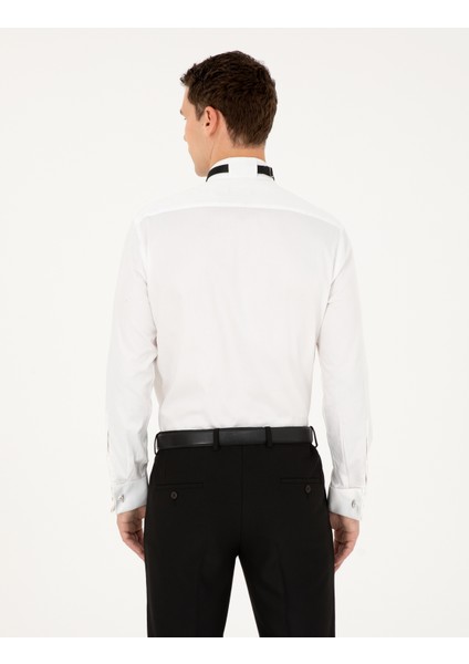 Erkek Beyaz Slim Fit Smokin Gömlek 50236026-VR013 indirimleri