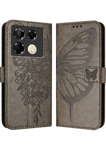 Infinix Note 40 Pro 4g Için Kabartmalı Pu Kılıf (Yurt Dışından)