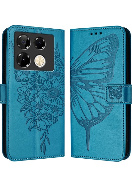 Infinix Note 40 Pro 4g Için Kabartmalı Pu Kılıf (Yurt Dışından)