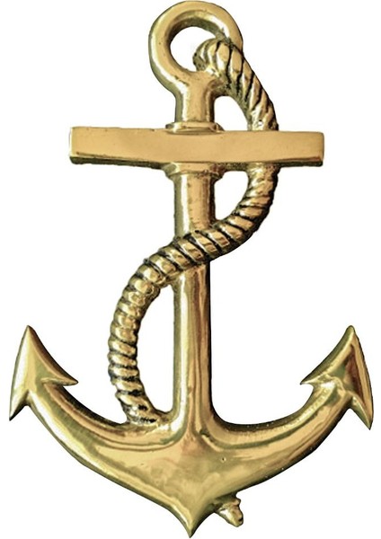 Çıpa Duvar Süsü 20CM Pirinç Döküm