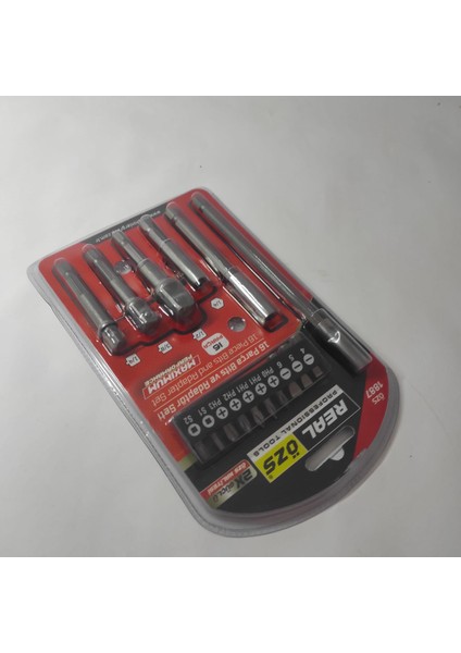 16 Parça Somun Adaptör Seti ve Bits Ucu Seti Mıknatıslı Manyetik Uzatma ve Bits Uçları