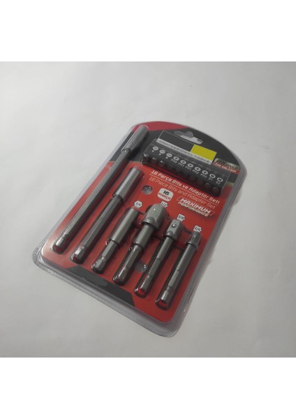 16 Parça Somun Adaptör Seti ve Bits Ucu Seti Mıknatıslı Manyetik Uzatma ve Bits Uçları