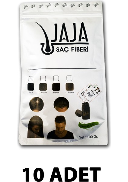 10 Adet Orta Kahve 100 Gr. Saç Tozu