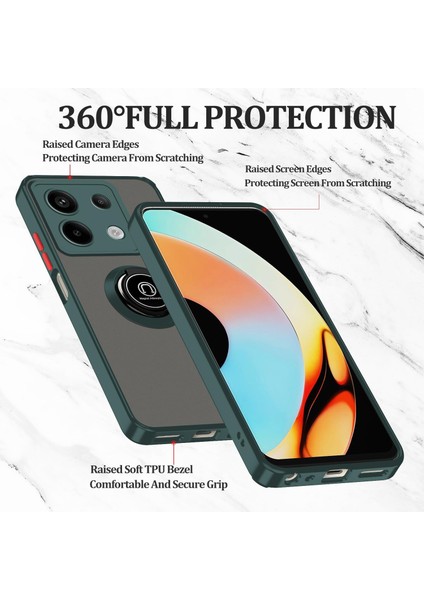 360° Dönebilen Halka Standlı Infinix Note 40 Pro Kılıf, Infinix Note 40 Pro Plus Telefon Kılıfı Manyetik Mat Darbeye Dayanıklı Kılıflar Koruyucu (Yurt Dışından)