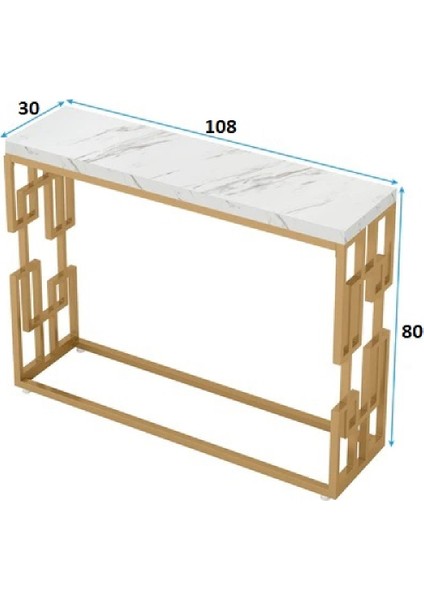Tolia Home Modern Gold Renk Metal Iskeletli  Dresuar ve Konsol