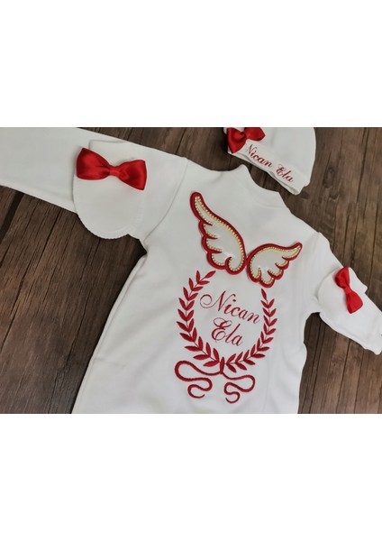 Isme Özel Nakışlı Bebek Tulumu Isimli Tulum Seti