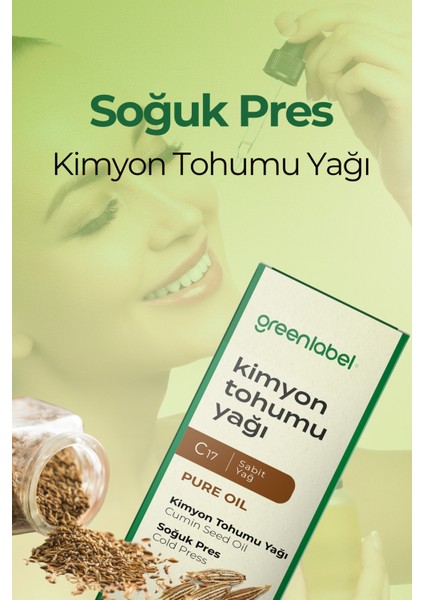 Green Label Kimyon Tohumu Yağı Soğuk Sıkım %100 Doğal Ve Saf 20ml