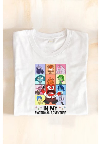Ters Yüz Inside Out Adventure Beyaz T-Shirt