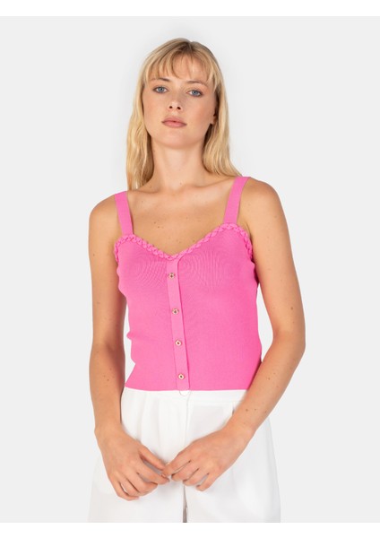 Kadın Triko Atlet-Pembe