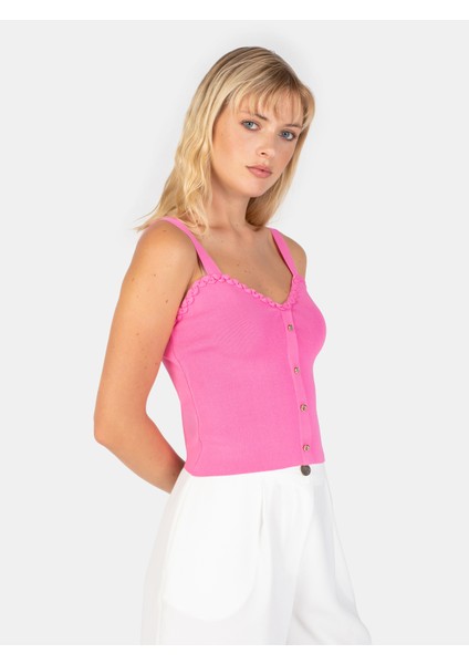 Kadın Triko Atlet-Pembe