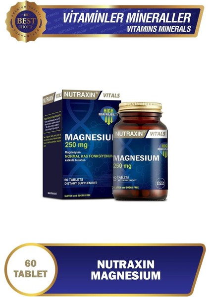 Magnesium Citrate 60 Tablet 250 Mg 5'li